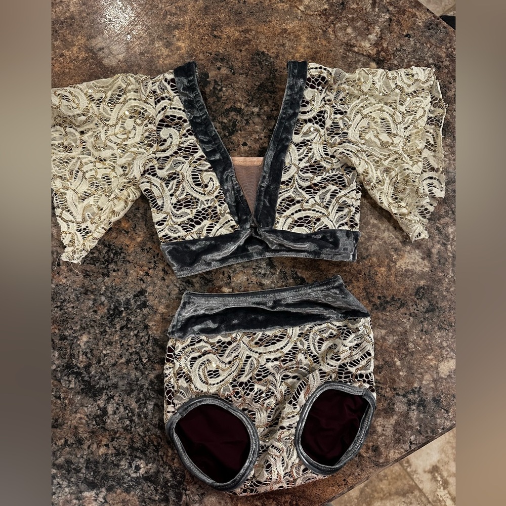 youth small two piece dance costume